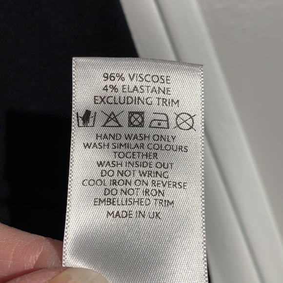 Pepper berry black/cranberry dress top with sequined shoulders! - Picture 9 of 9